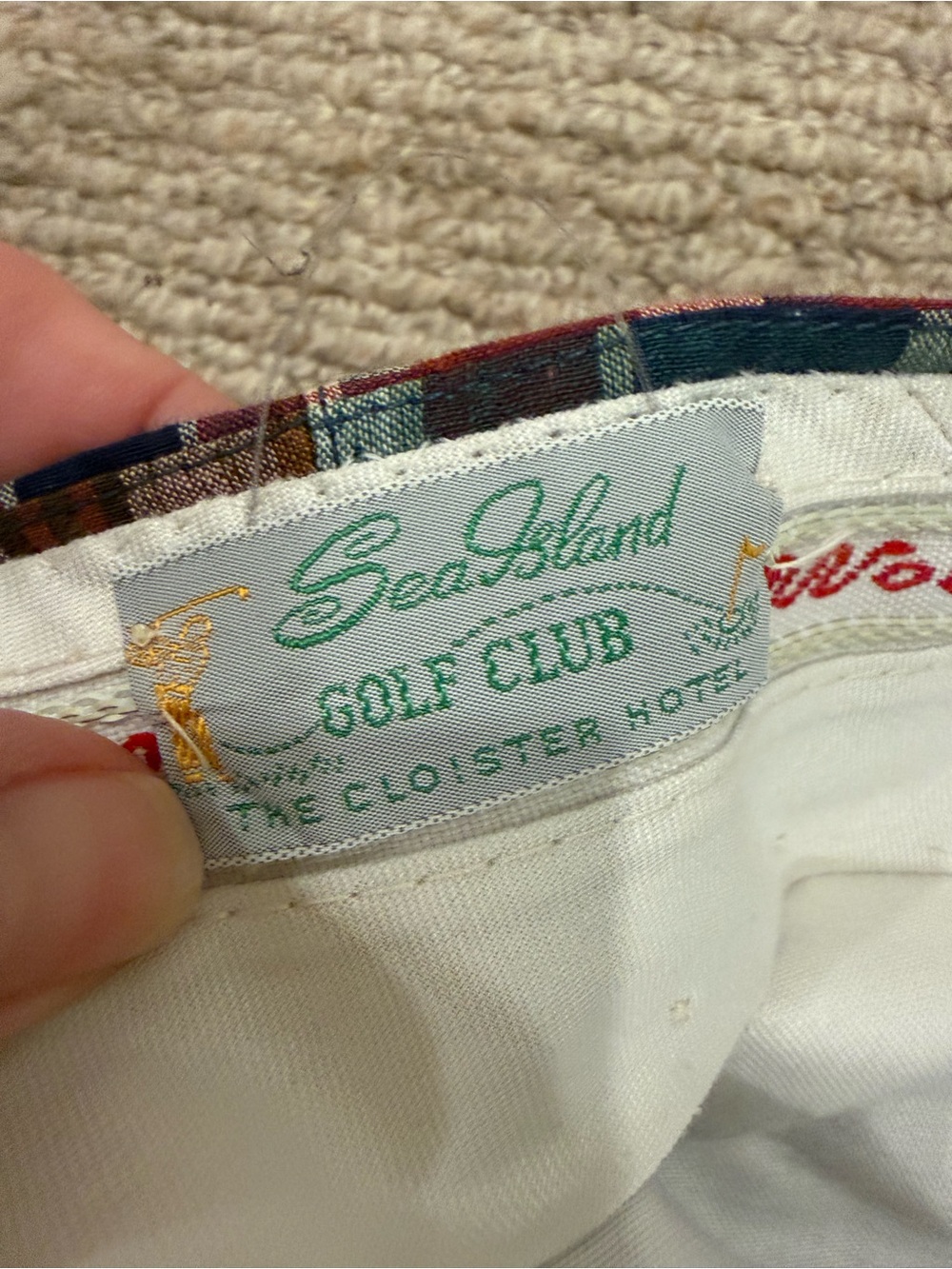 Vintage 1970s Corbin Ltd wedge wood Madras Plaid patchwork go-to-hell golf pants - Picture 6 of 11